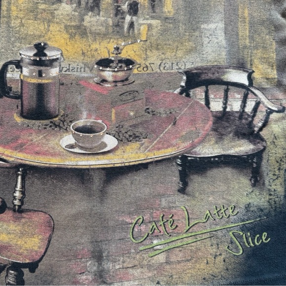 Jess & Jane Cafe Latte Window Graphic Top - Small - Made in USA - Picture 7 of 15